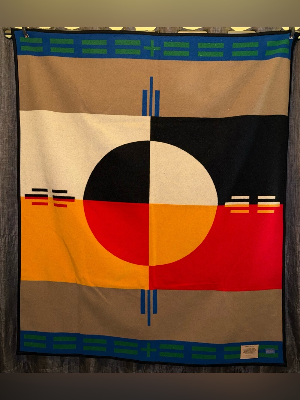 Pendleton Circle of Life Tribal Elders Beaver State Wool Blanket 64" x 76"